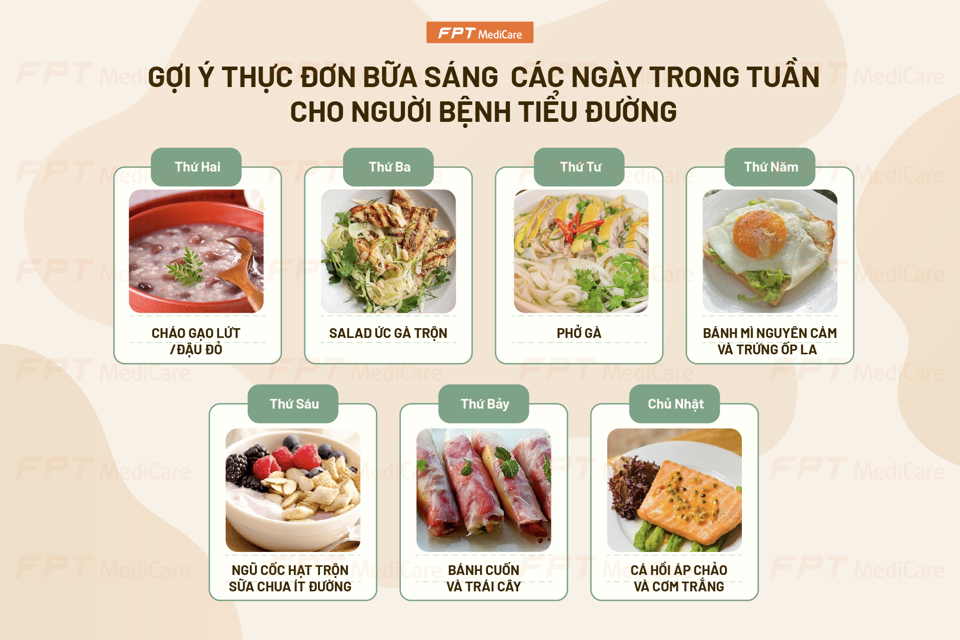 Thực đơn cho người bệnh tiểu đường