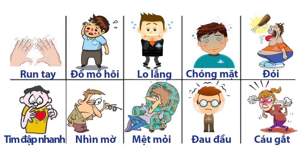 dấu hiệu hạ đường huyết