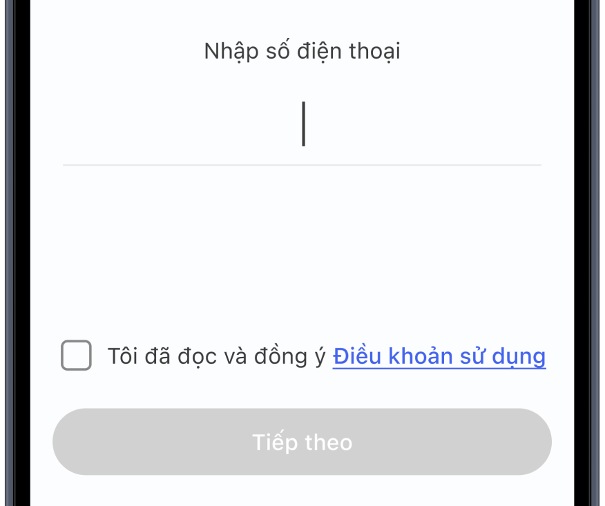  Nhập số điện thoại 